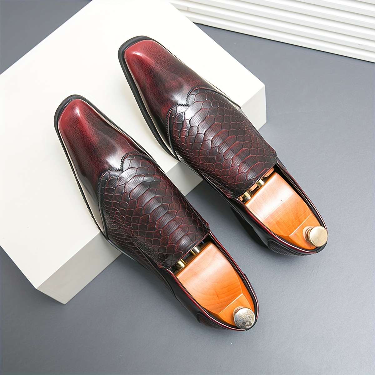 Mens Leather Shoes Color Red Sizeuk 10.5