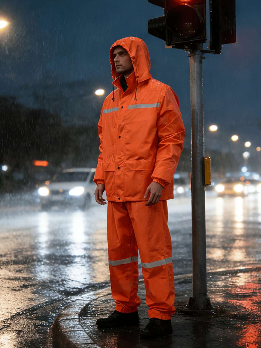 Raincoat Orangered Size M