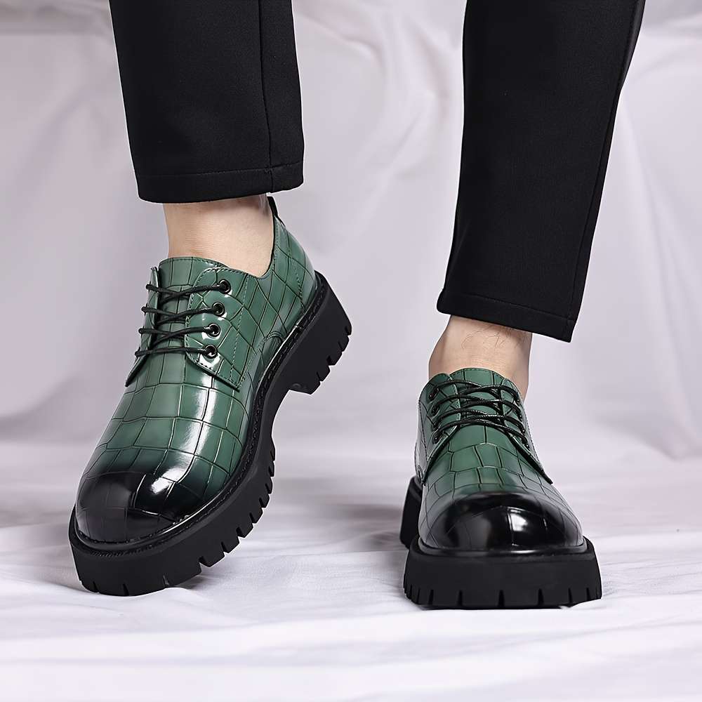 Mens Leather Shoes Color Green Sizeuk 11