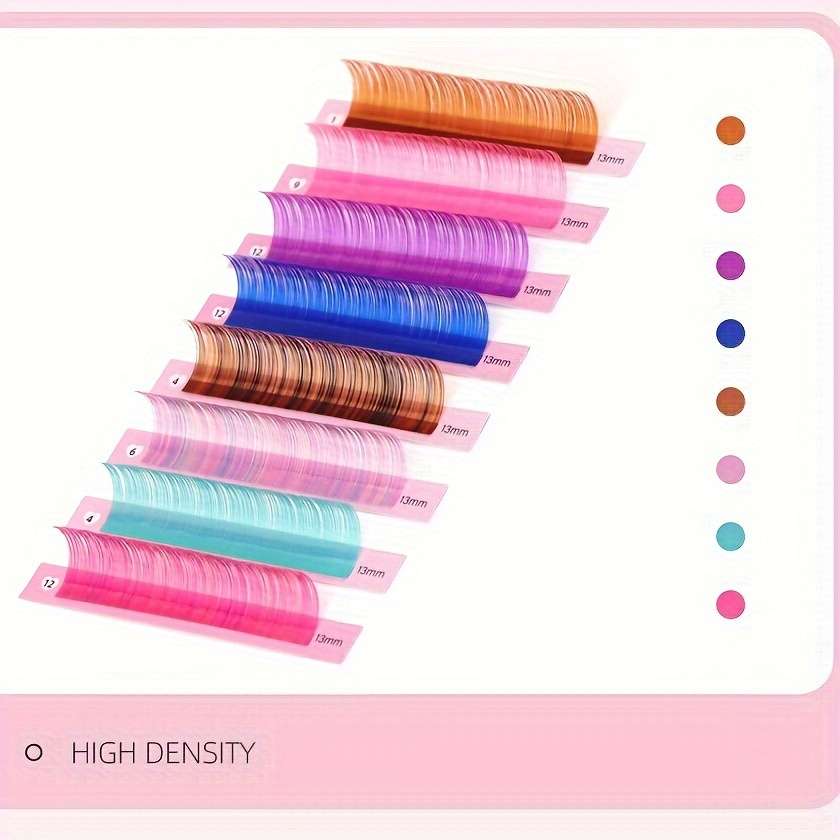 Professional Natural Volume Lash Extensions Color Brown Series Style D 14mm