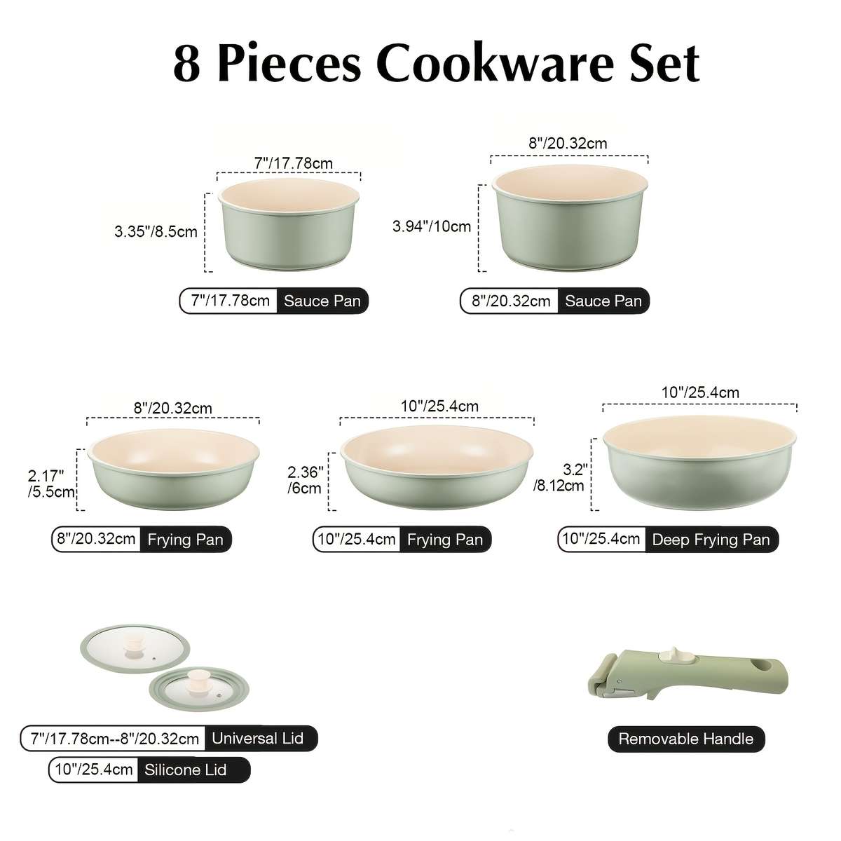 11Pcs Classic Deep Frying Pan Set