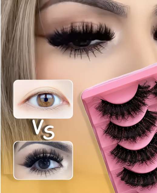 5 Pairs Natural Volume Cluster Lashes Quantity Elht 5d X8