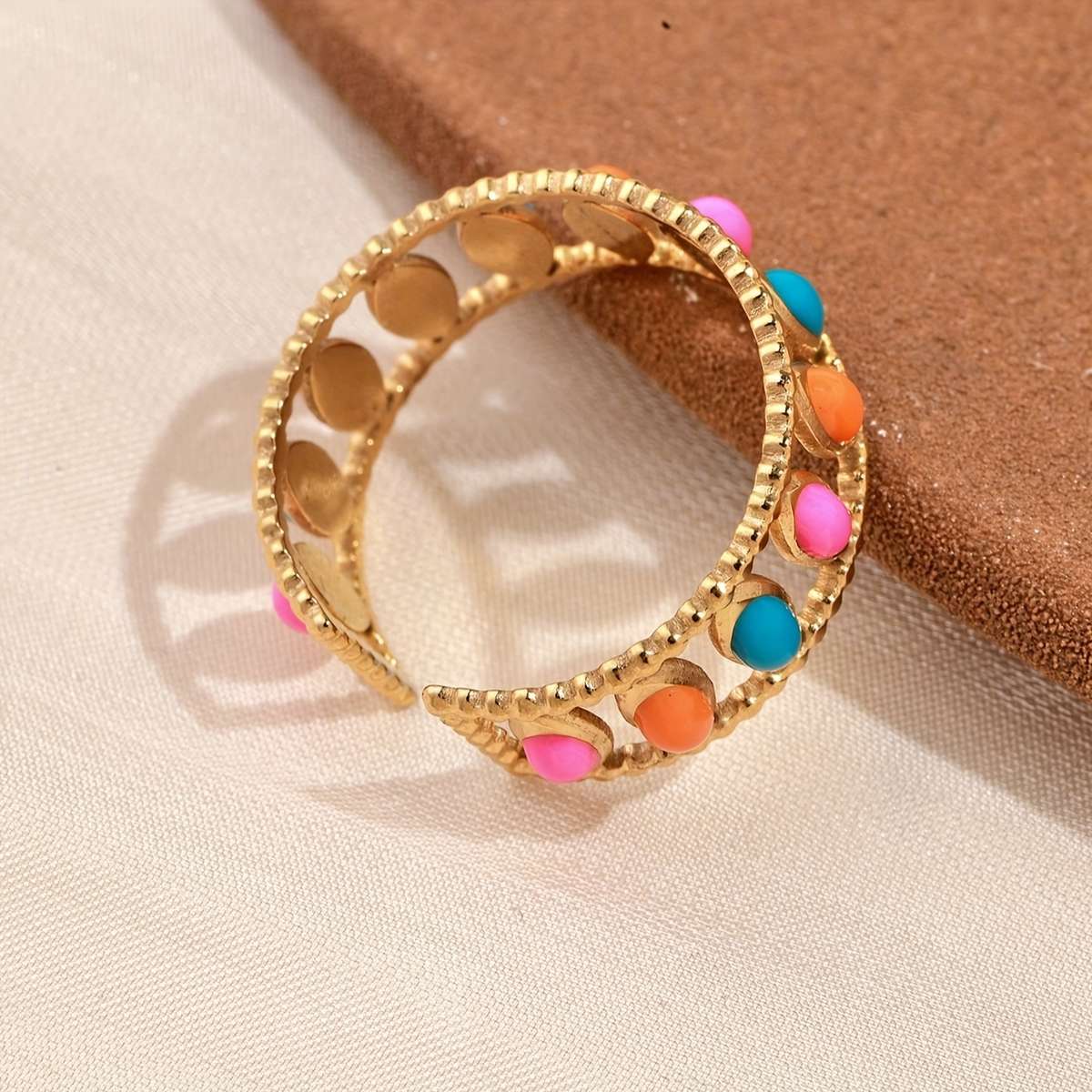 Chic Fashion Boho Style Stackable Ring Color Golden Model