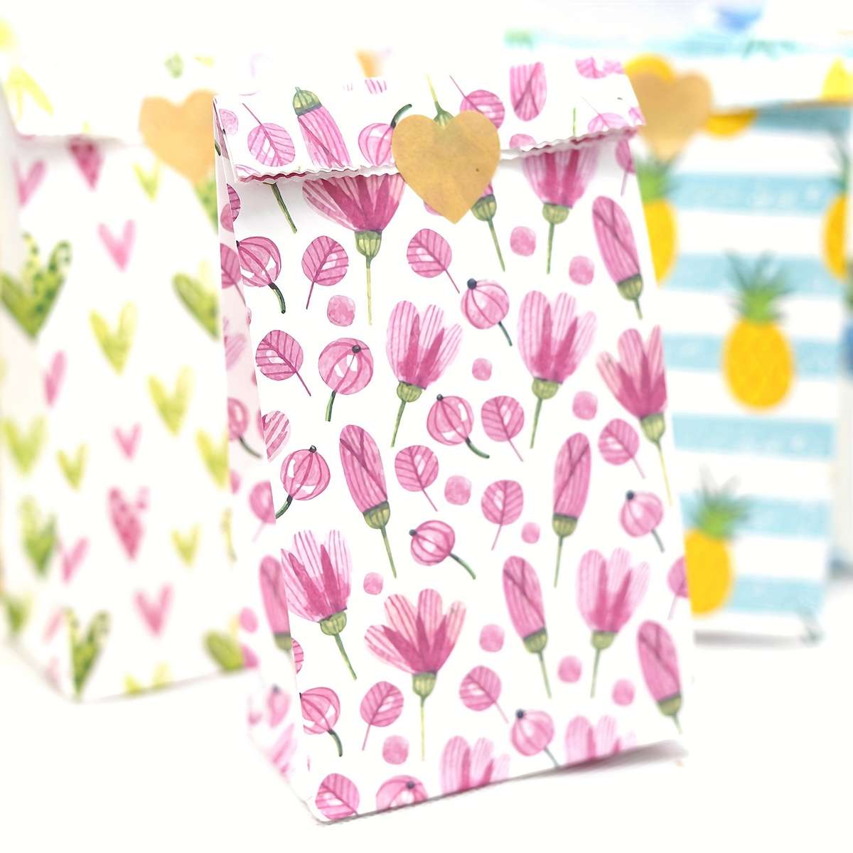 Gift Bags Size 18X9X6Cm 7.08X3.54X2.36Inch  Style Pineapple-12Pcs