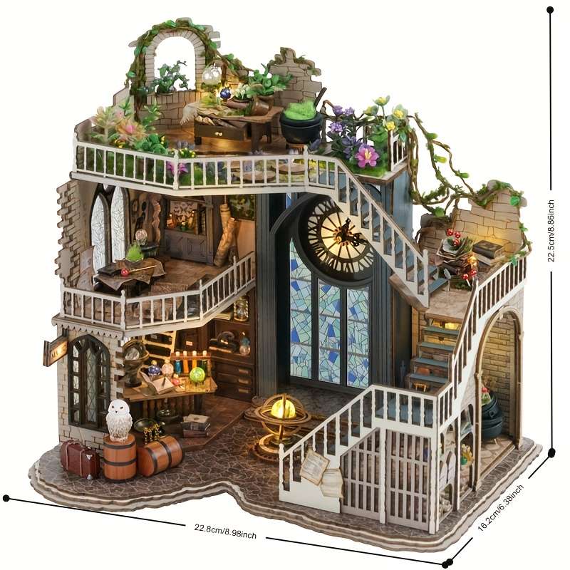Building Toy Architectural Model Toy Set Style Lv 003 Magic House  Add   Dust Cover