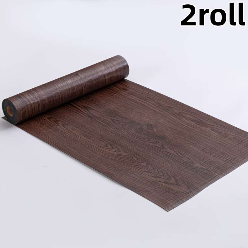 Self Adhesive Floor Stickers Dark Walnut 2Roll