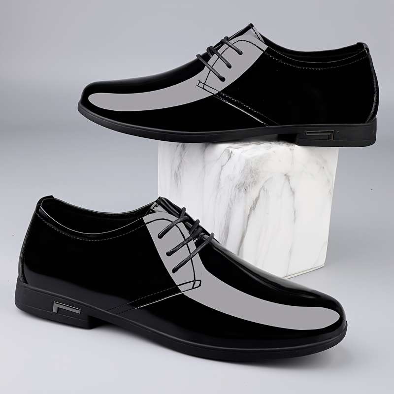 Mens Leather Shoes Color Black Surface Sizeuk 8