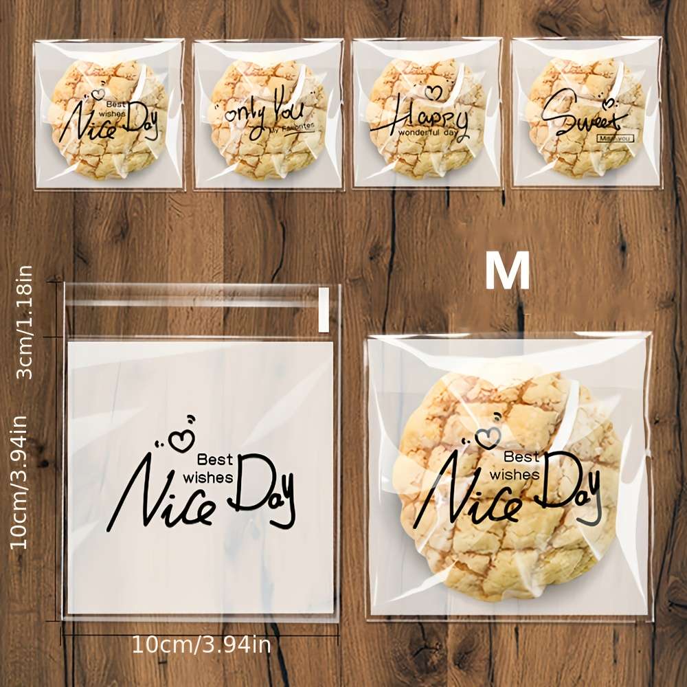 Food Storage Bags Size Medium White English 10Cm Selfadhesive Bag * 100