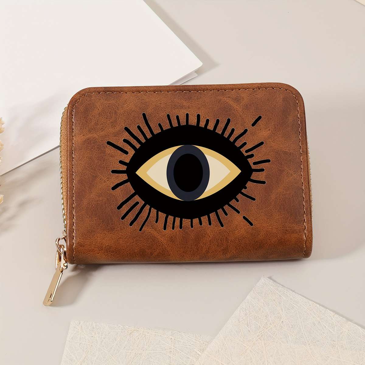 Simple And Creative Eye Print High-Quality Credit Card Storage Bag
