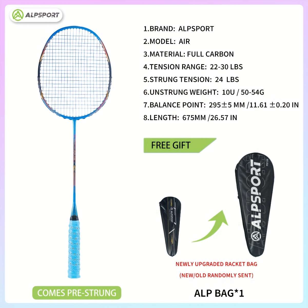 Badminton Racket Color 2Pcs Redpu Bag