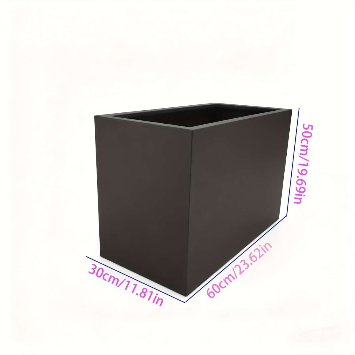 Versatile Large Rectangular Metal Flowerpot Box Long Lasting Quality Ideal