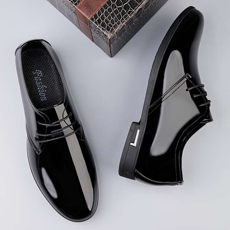 Mens Leather Shoes Color Black Surface Sizeuk 8