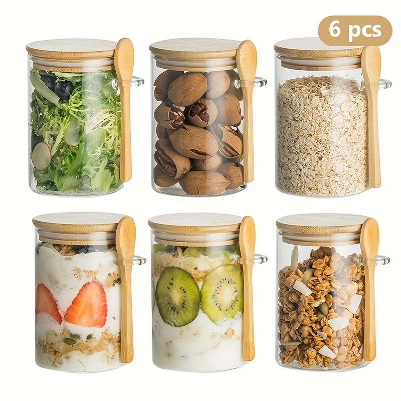 Sealed Jar Quantity 6Pcs With Spoon Canisters