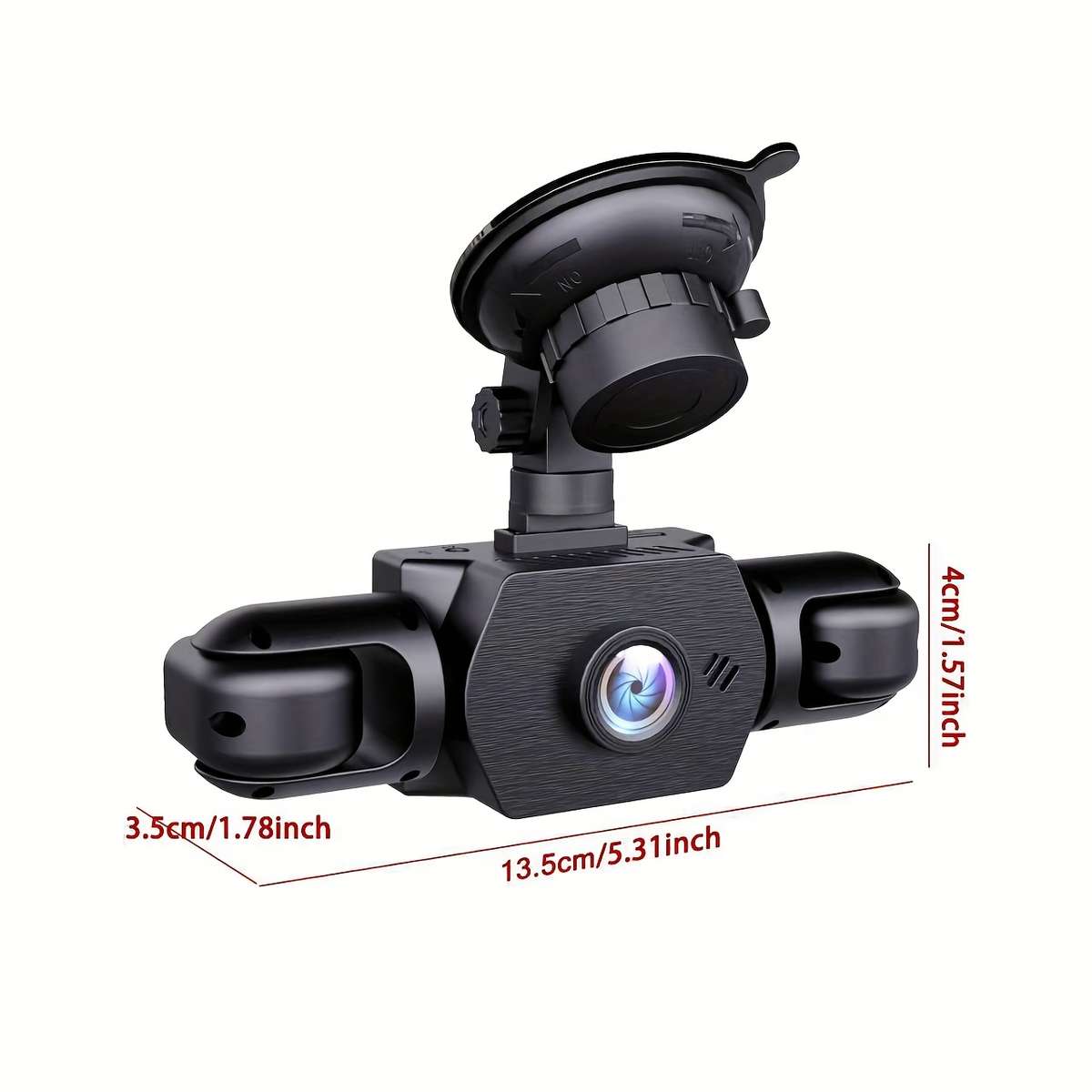 Channel Dash Cam Front Left Right Rear Cameras Adjustable Multi Angle Cm 1080P