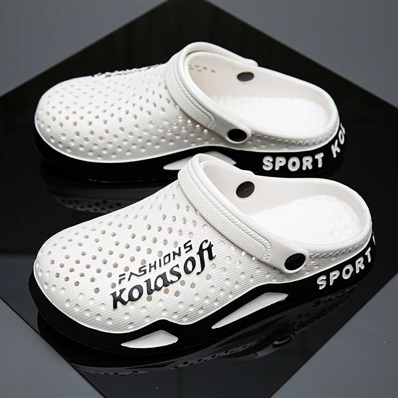 Men Slippers Summer Style Black Size Uk 7