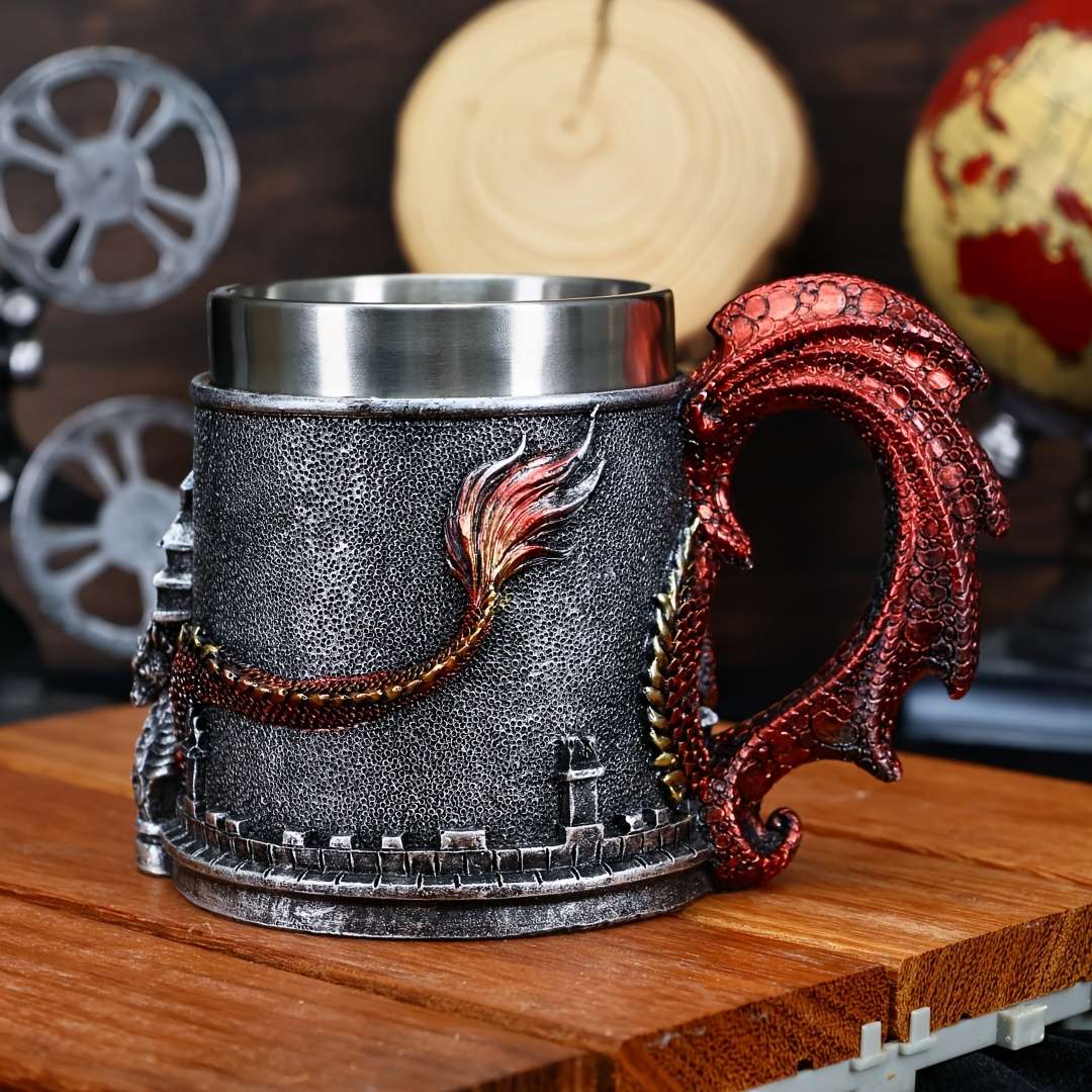 Water Cup Model Dragon Guardian Castle Beer Mug Blue 24033 4 Capacity152Oz 450Ml