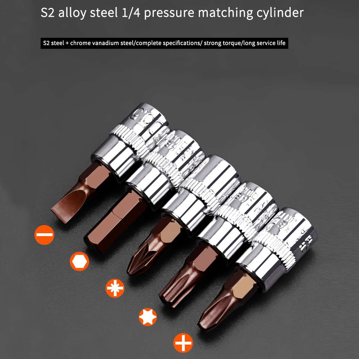 Screwdriver Bit Tool Set Model 5Pc T15 T20 T25 T30 T40