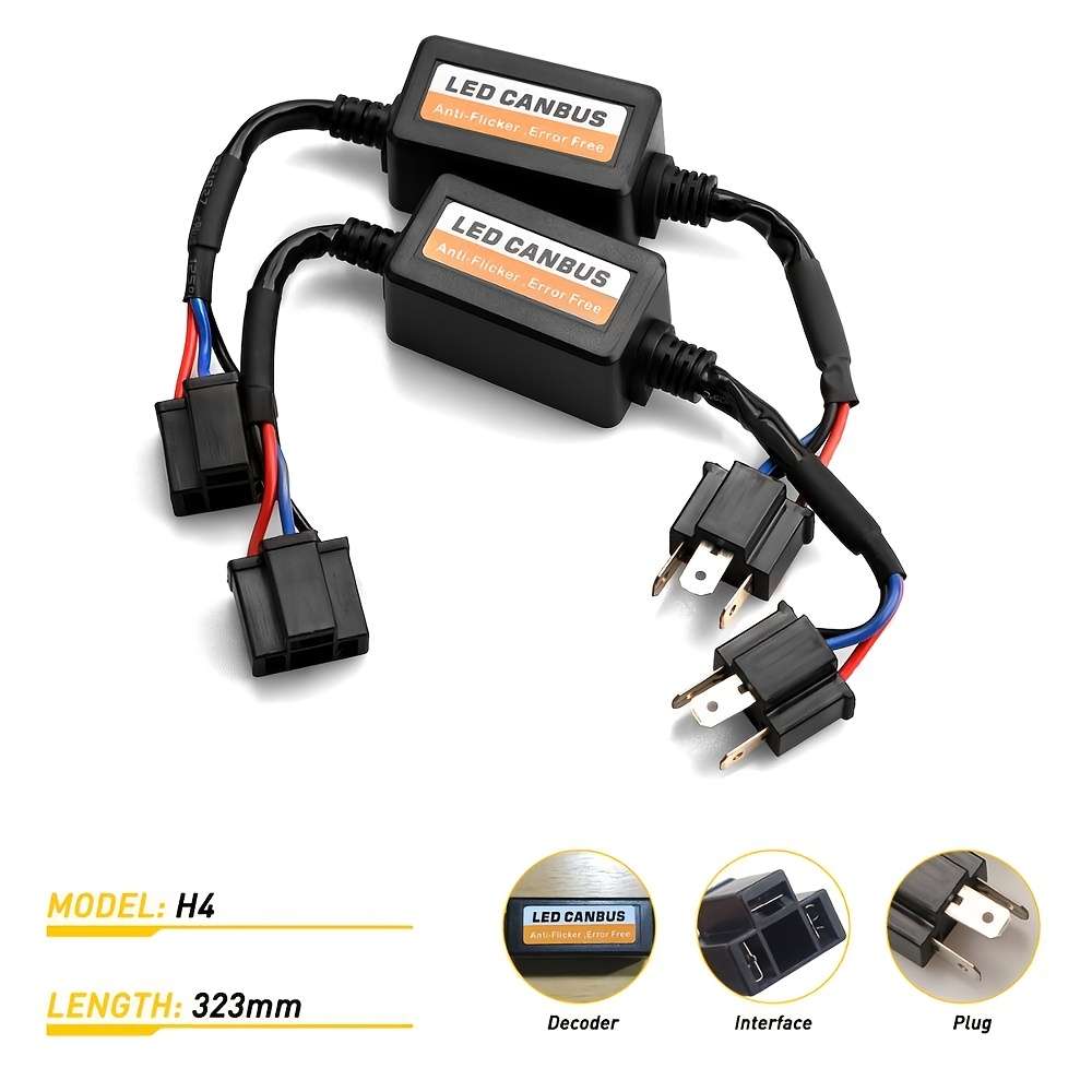 2pcs H4 LED Car Light Decoder Kit Car Headlight Accessories German Car Series Room E