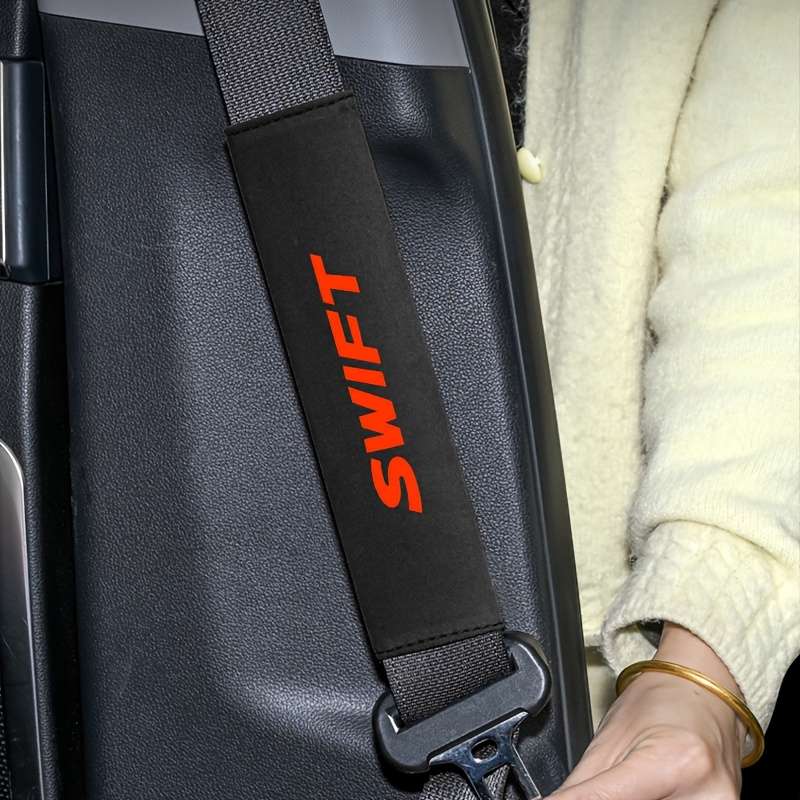 Car Seat Belt Covers White Swift Quantity 2Pcs