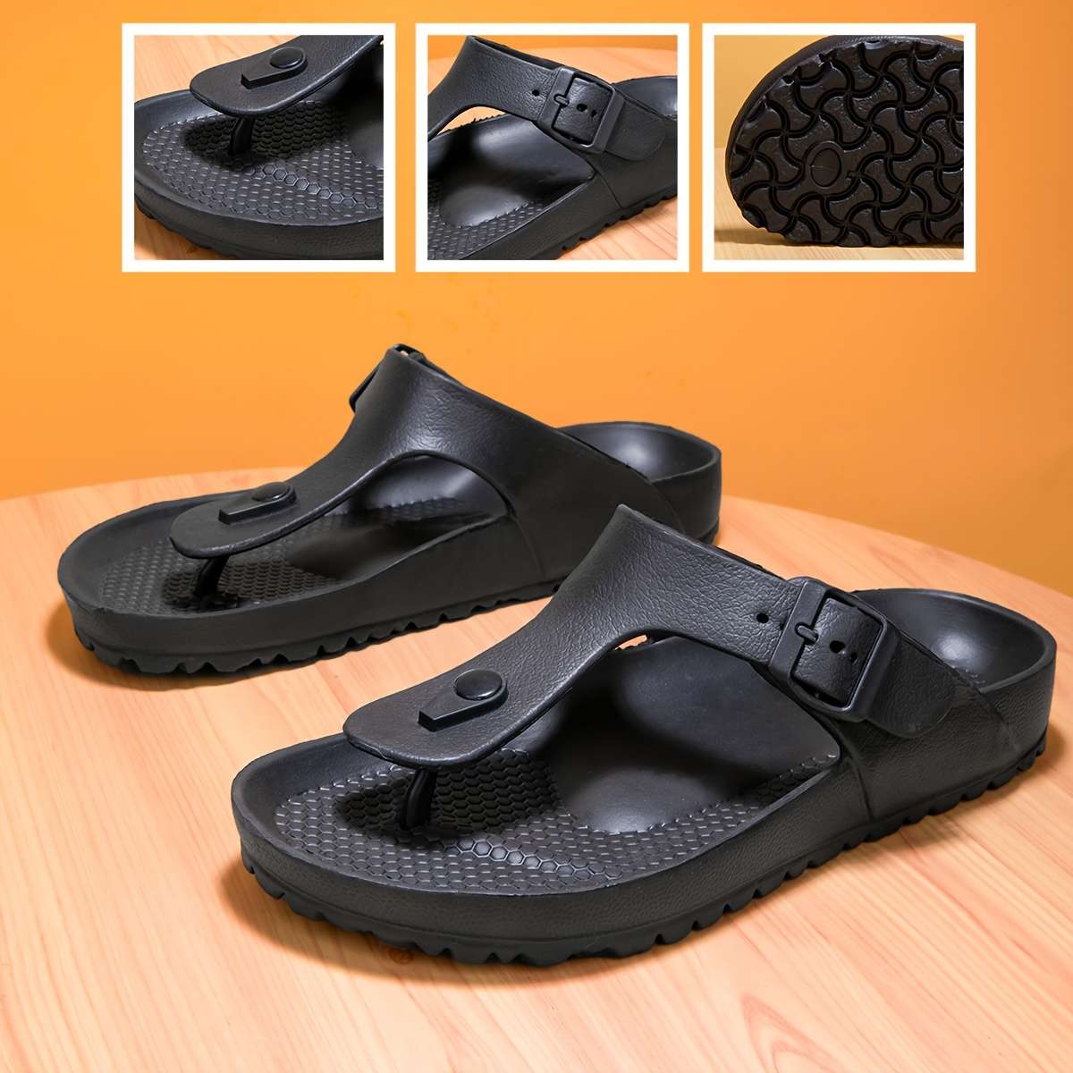 Ladies Summer Flip Flops Black Uk 7