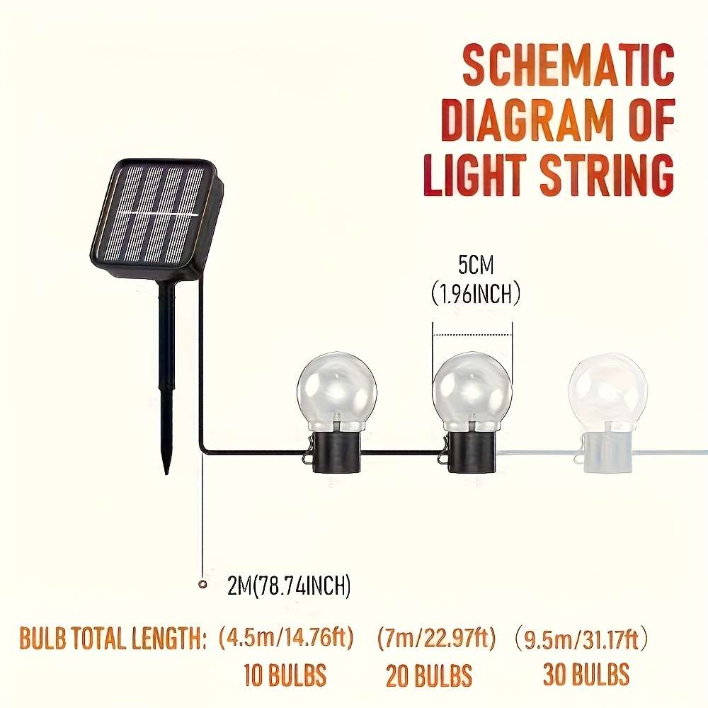 String Lights Model 7M 22.97Ft 20Bulbs