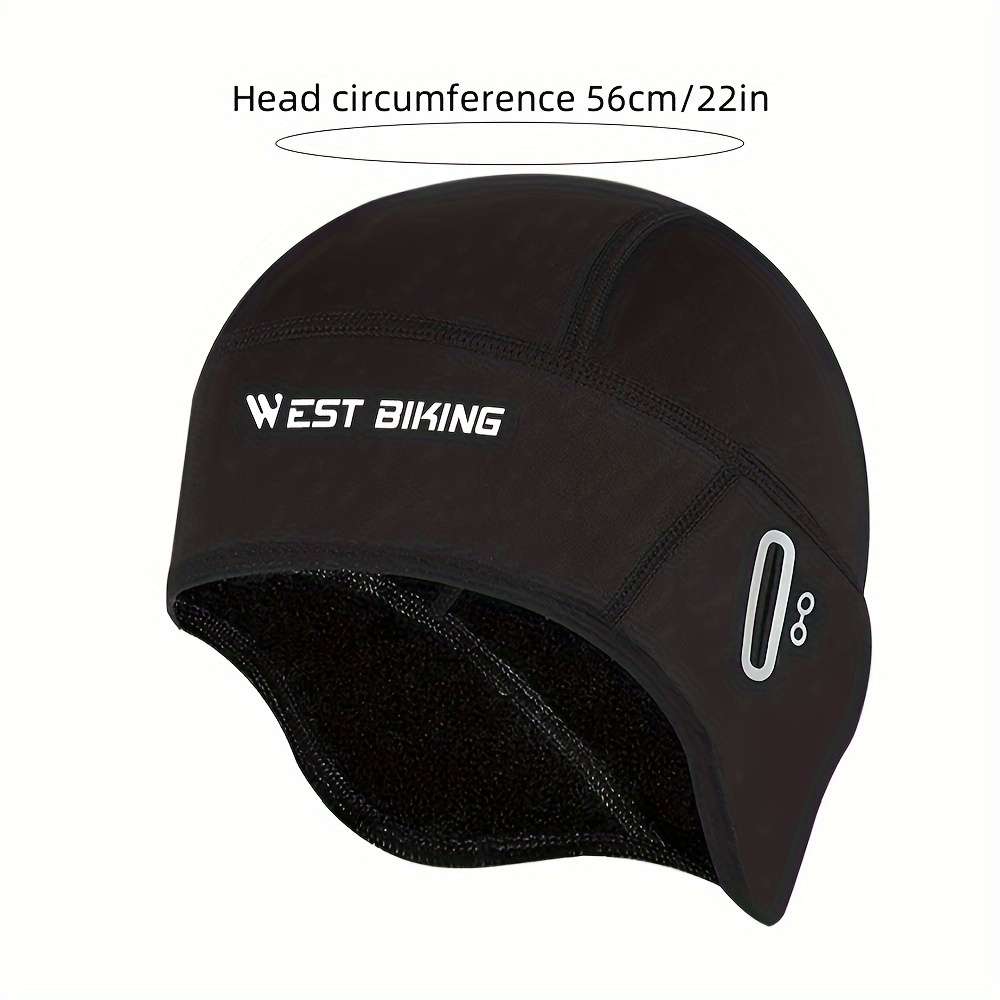 Outdoor Sports Cycling Warm Hat Multi-Functional with Eye Glass Hole Elastic Fleece Blac