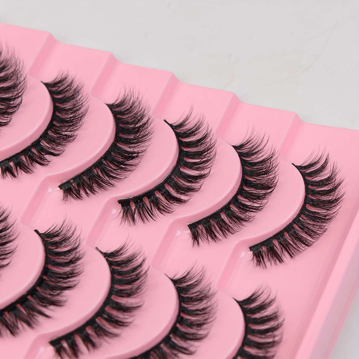 10 Pairs Natural Fluffy Mink Lashes Quantity Y11 3d 10pink