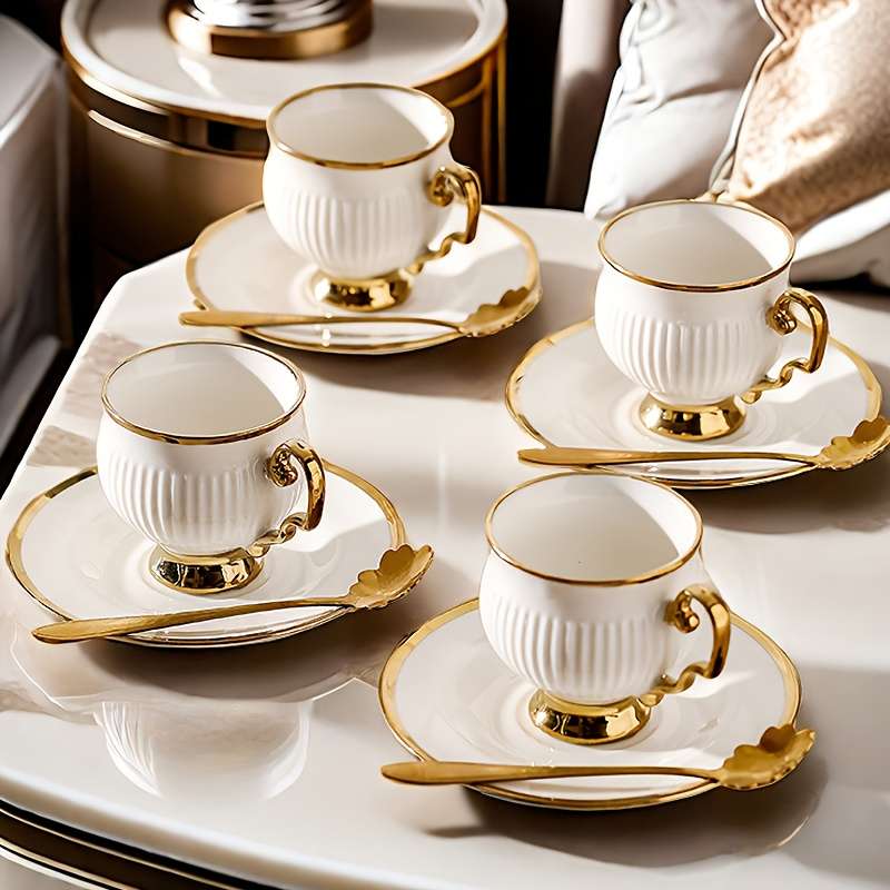 Water Cup Quantity 4 Cups   4 Saucers   Spoon