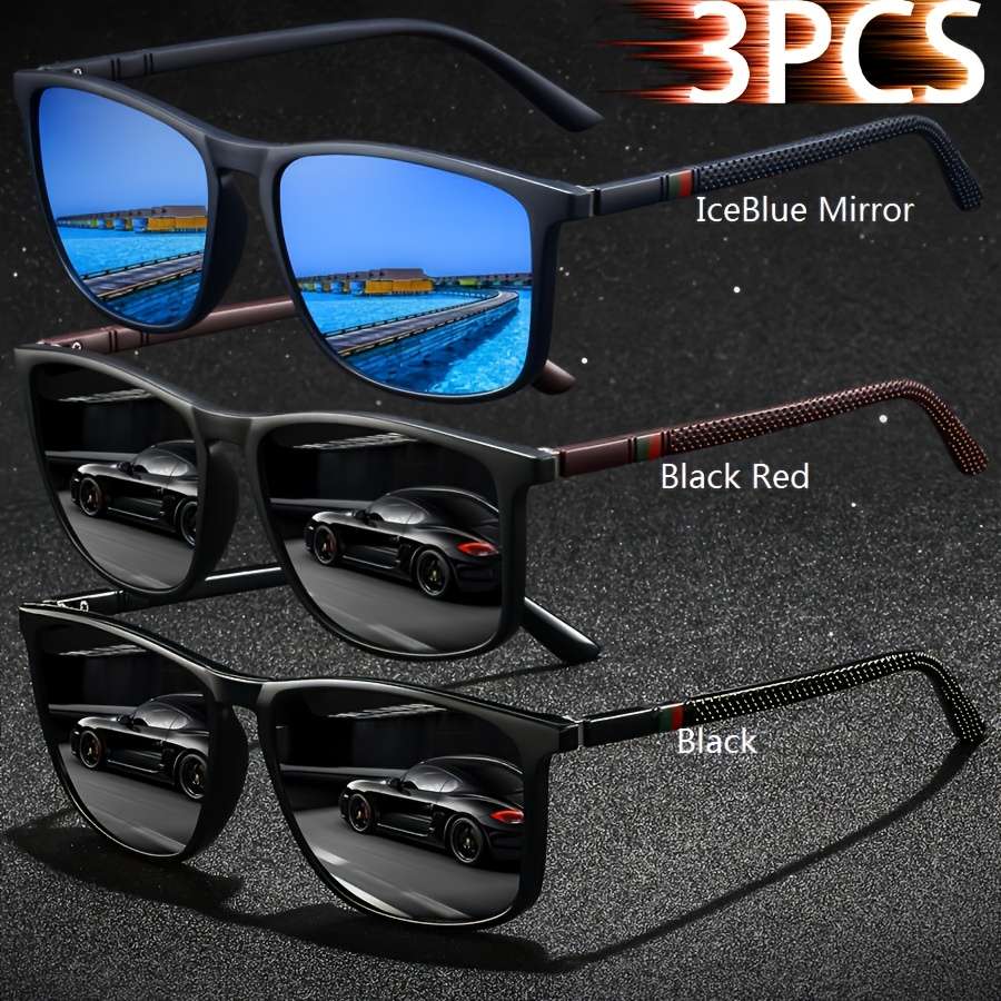 Mens Glasses Color Brown  Add  Matte Black Frame Red Leg Gray  Add  Glossy Black