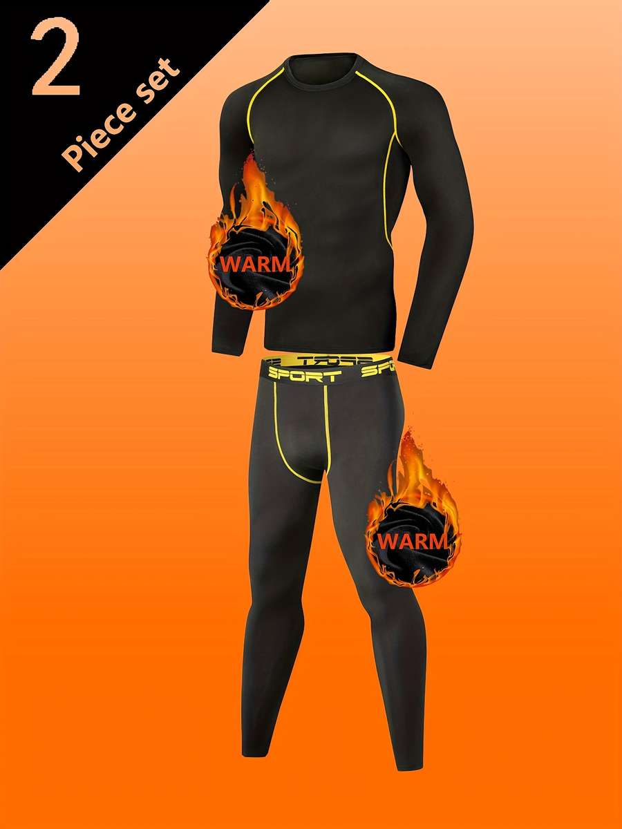 Thermal Underwear Color 2Pack Black Cloth And Black Thread Sizel