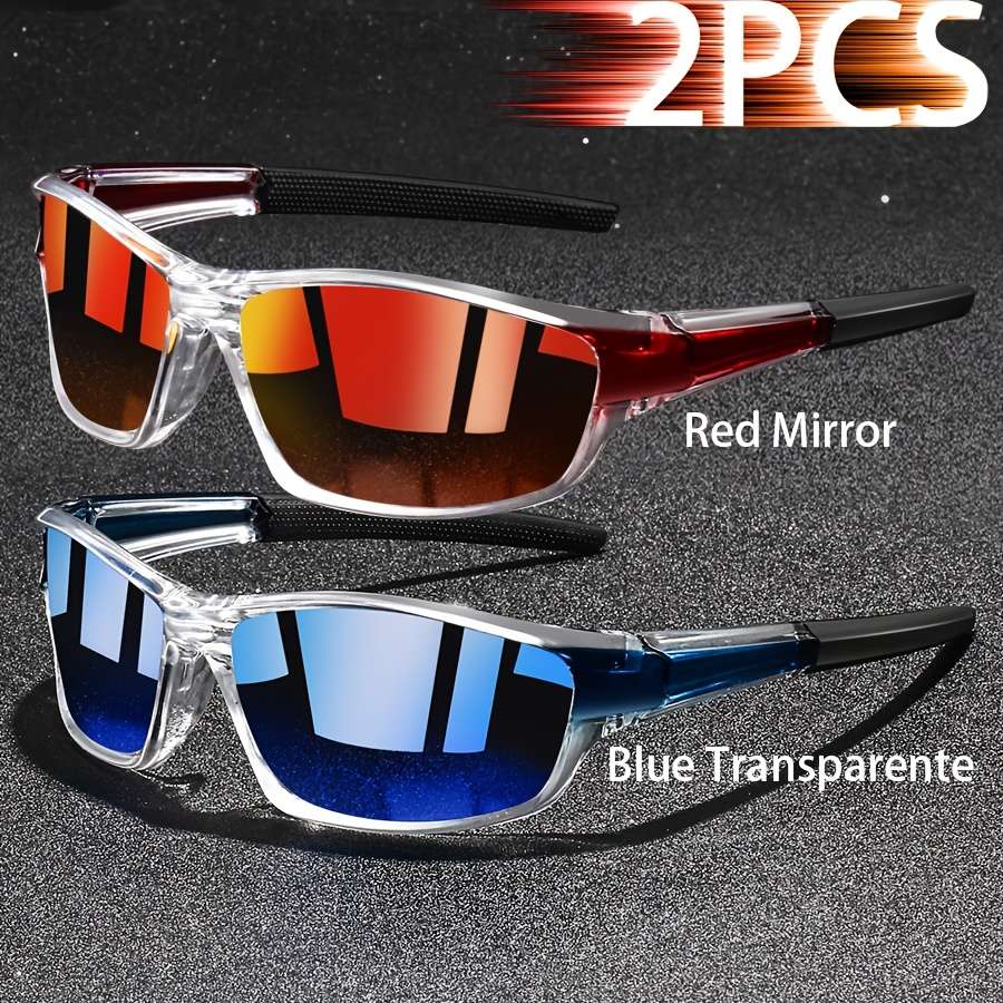 Cycling Glasses Color 2Pcs Redmirror Clearblack
