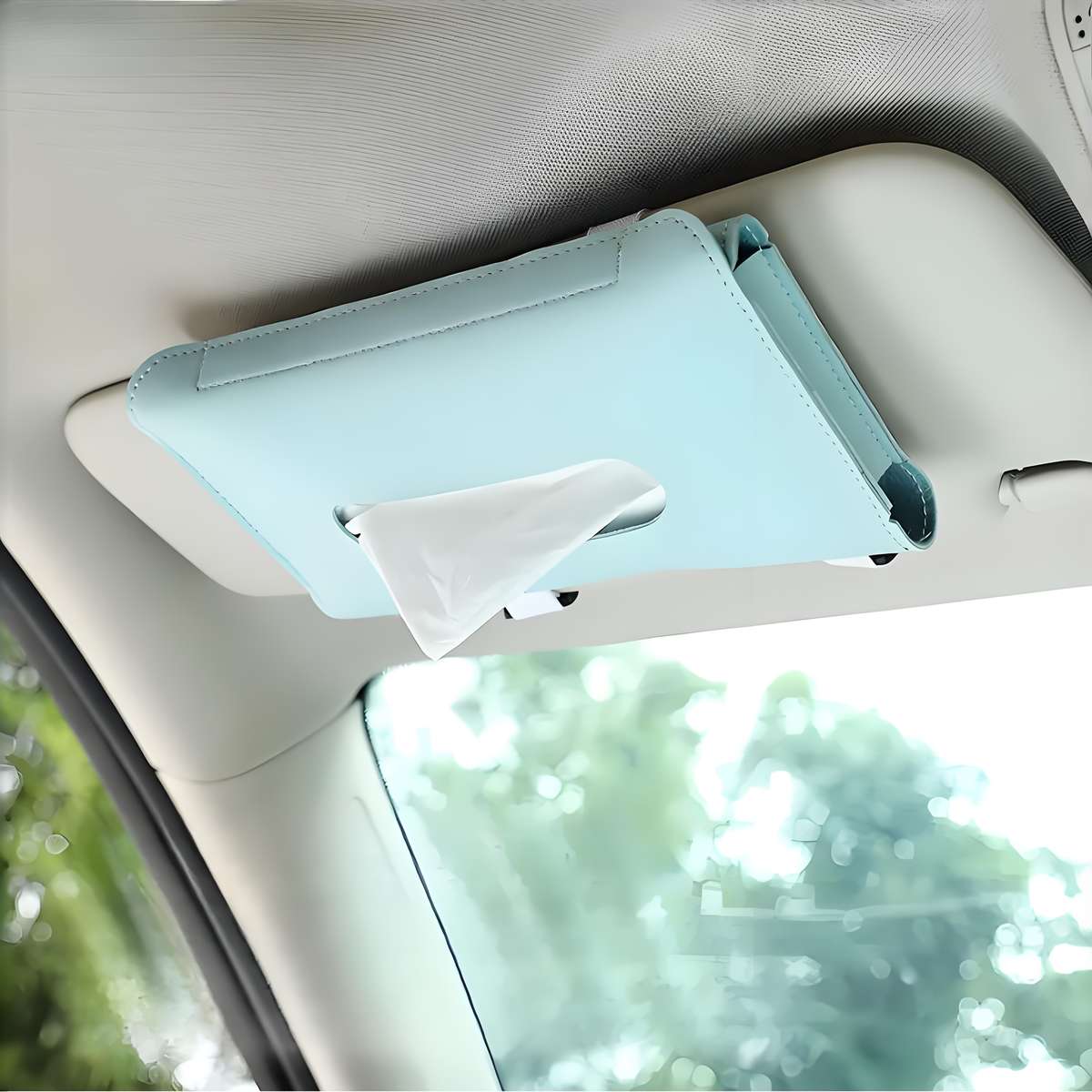 Car Tissue Box Color Black Straps   Without Tissue   Quantity 3Pcs