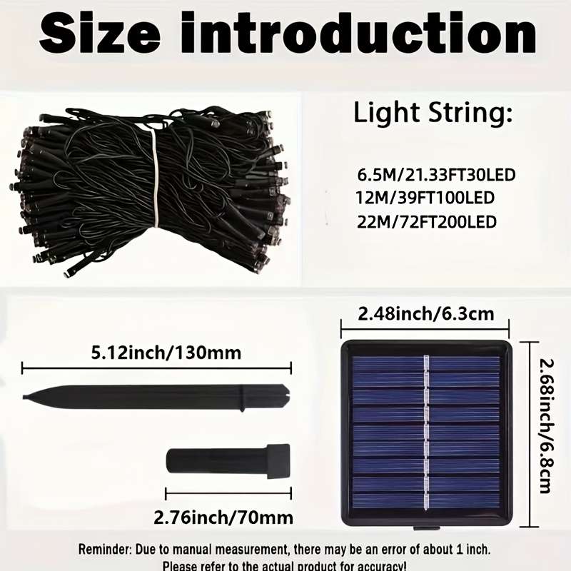 String Lights Color Red Green Size6.5M30Led