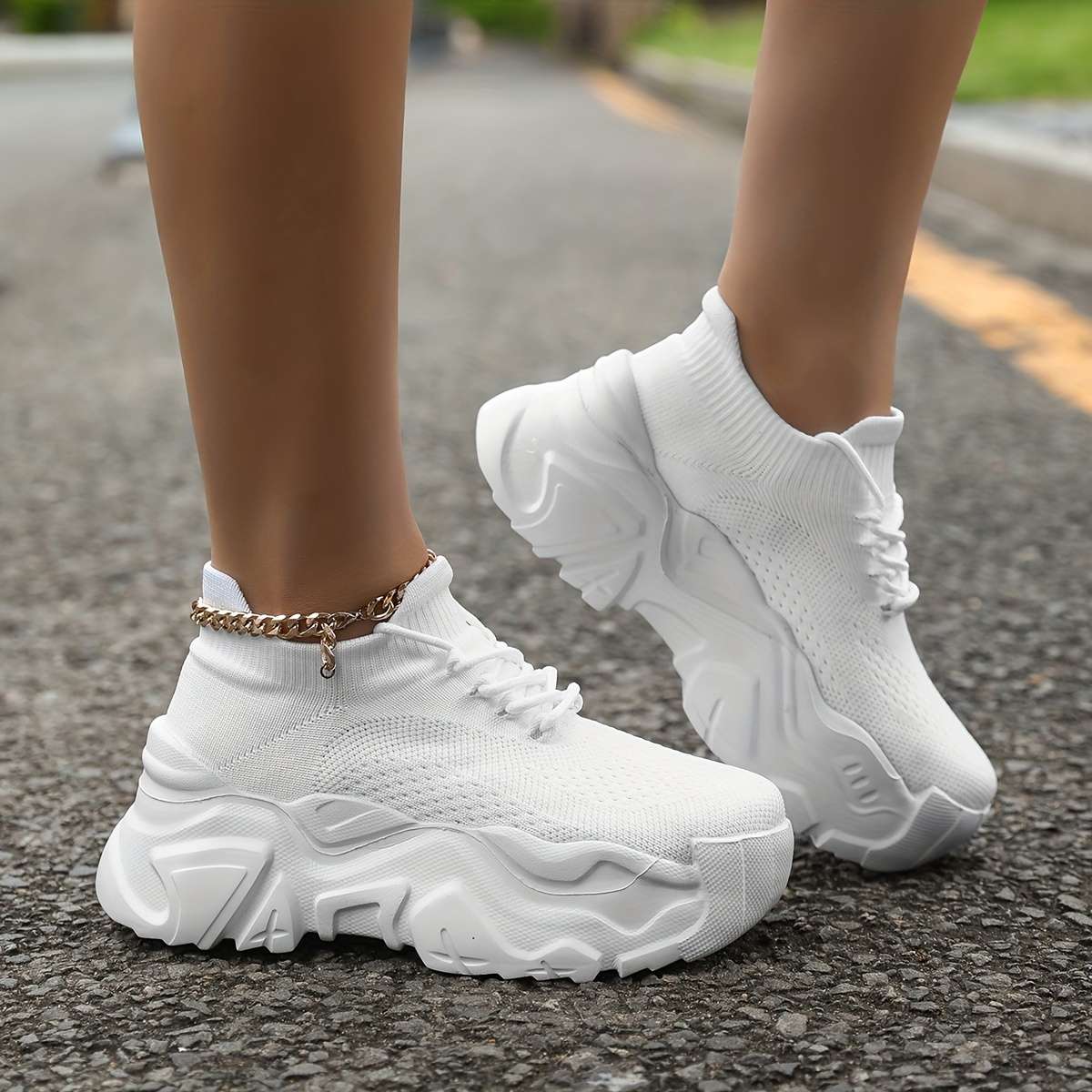 Women S Sneakers Color White Sizeuk 7.5