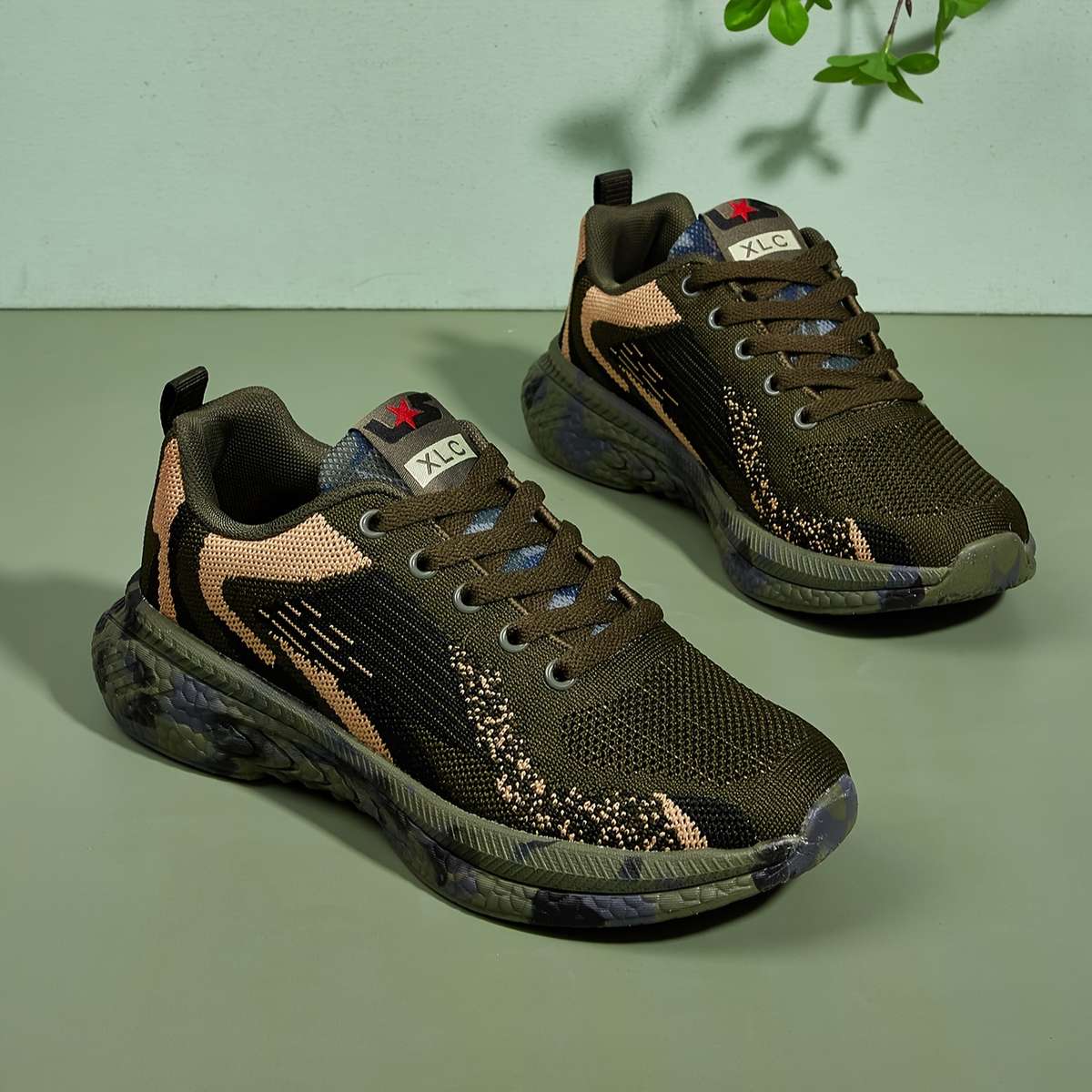 Women S Sneakers Color Green Camouflage Sizeuk 5