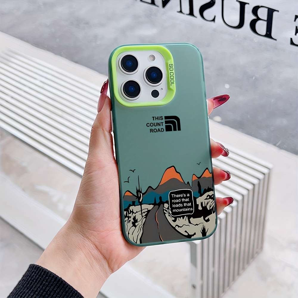 1Pc Mixed Color  For iPhone 12 Mini Alpine Road Graffiti Phone Case