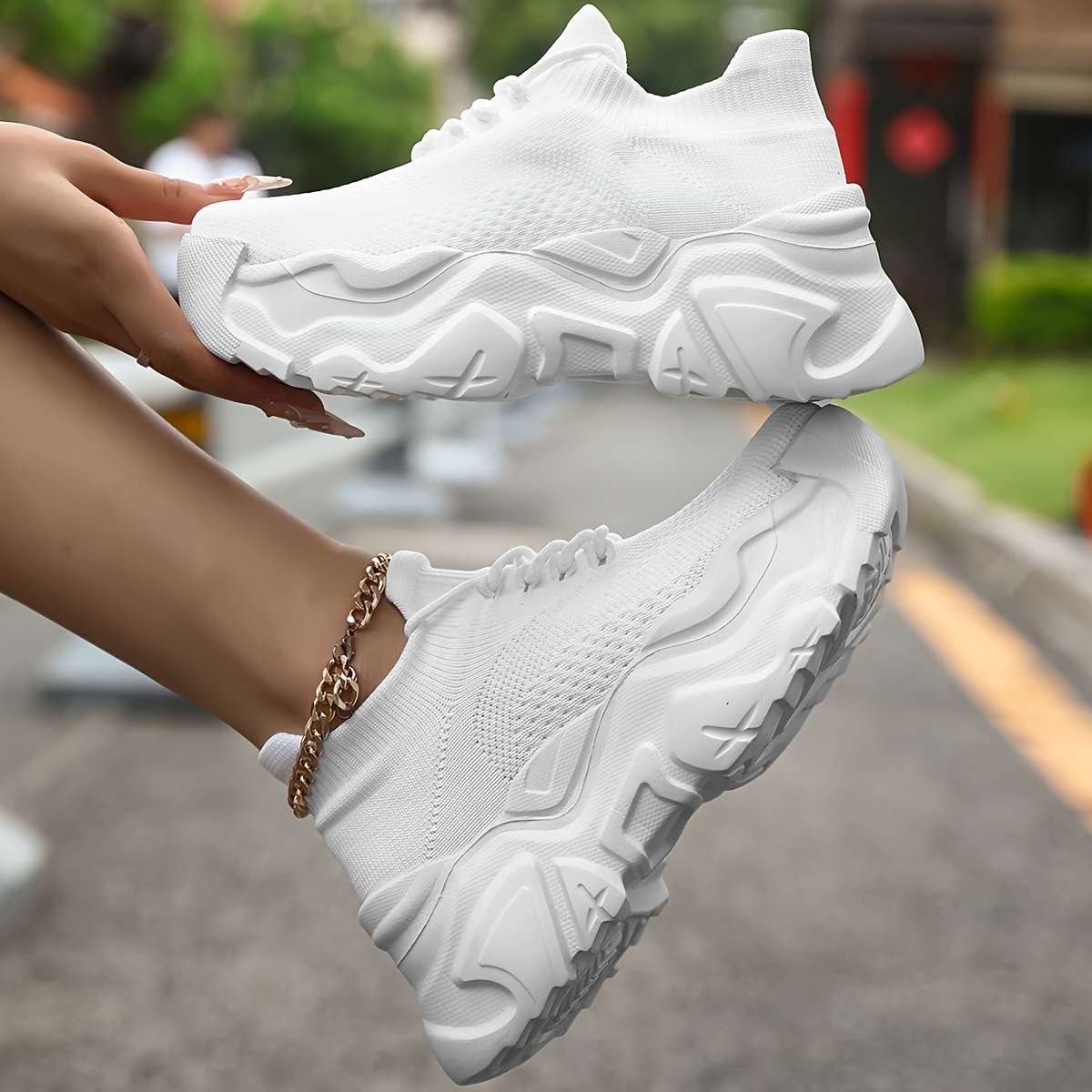Women S Sneakers Color White Sizeuk 7.5