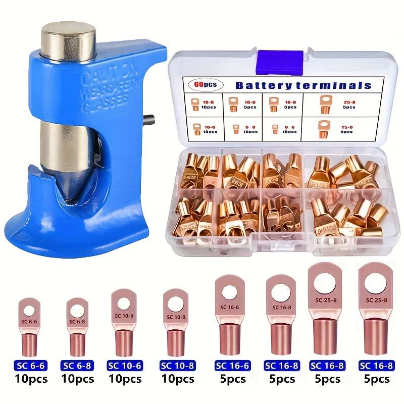 60-Piece Copper Crimp Terminal Connector Kit