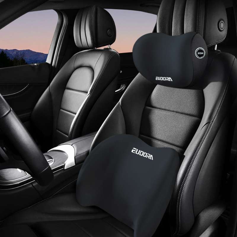 Car Seat Cushion Color Red Quantity1 Head Pillow  1 Neck Pillow