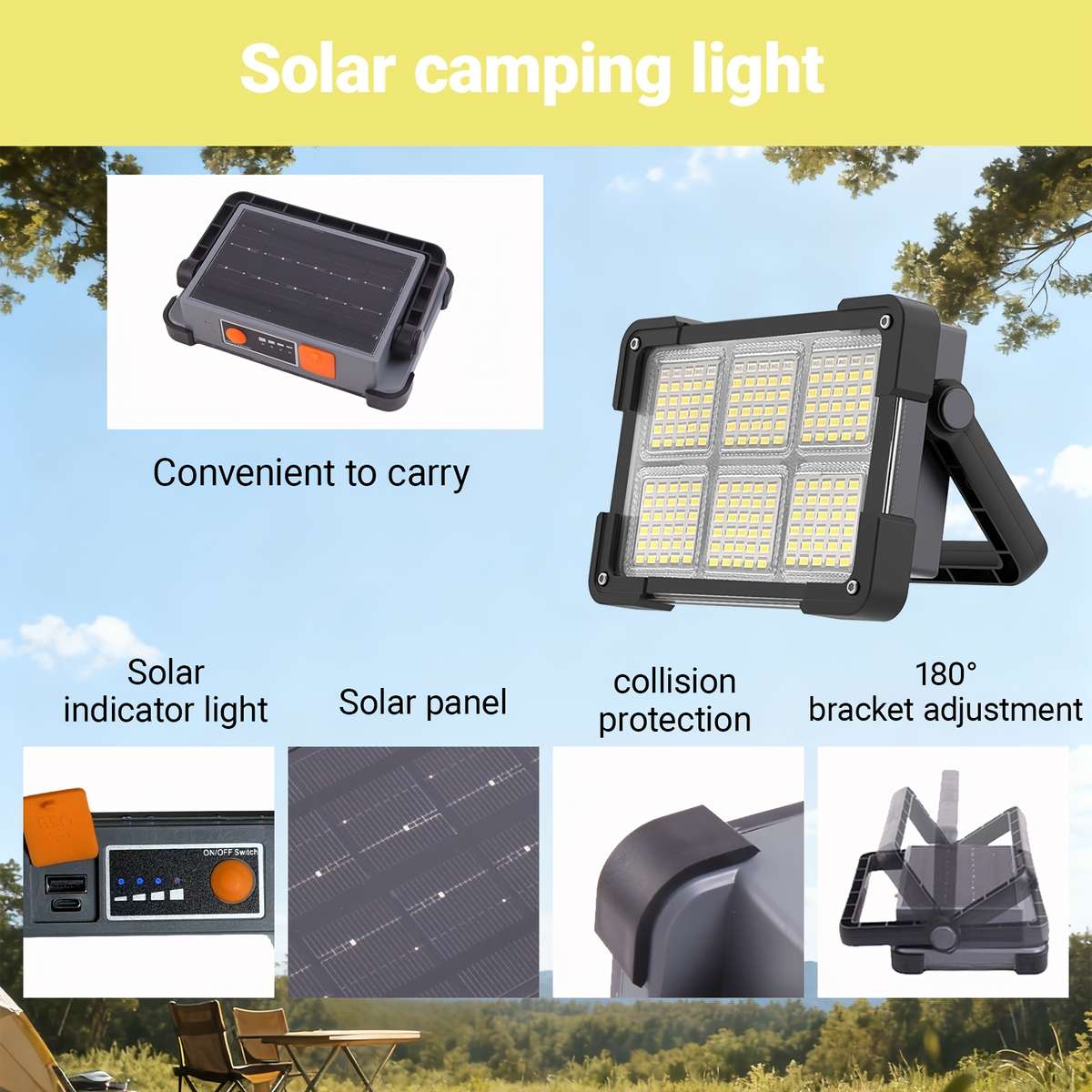Solar Emergency Lights Color 2Pack Grey  Grey