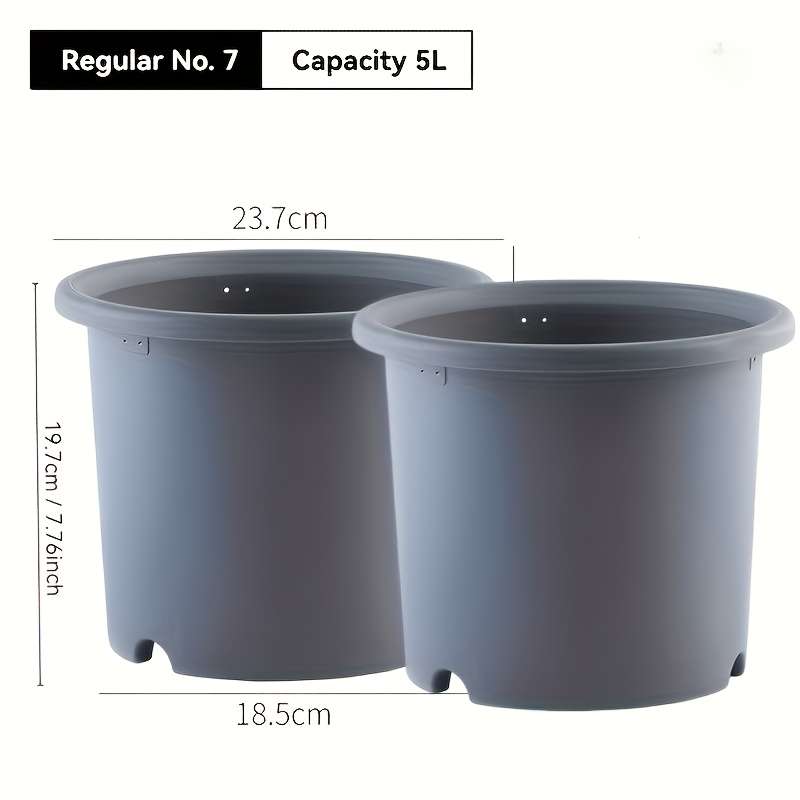Flowerpotmodel No  7  Diameter 23 62 Cmcolor 2Pcs Simple Gray