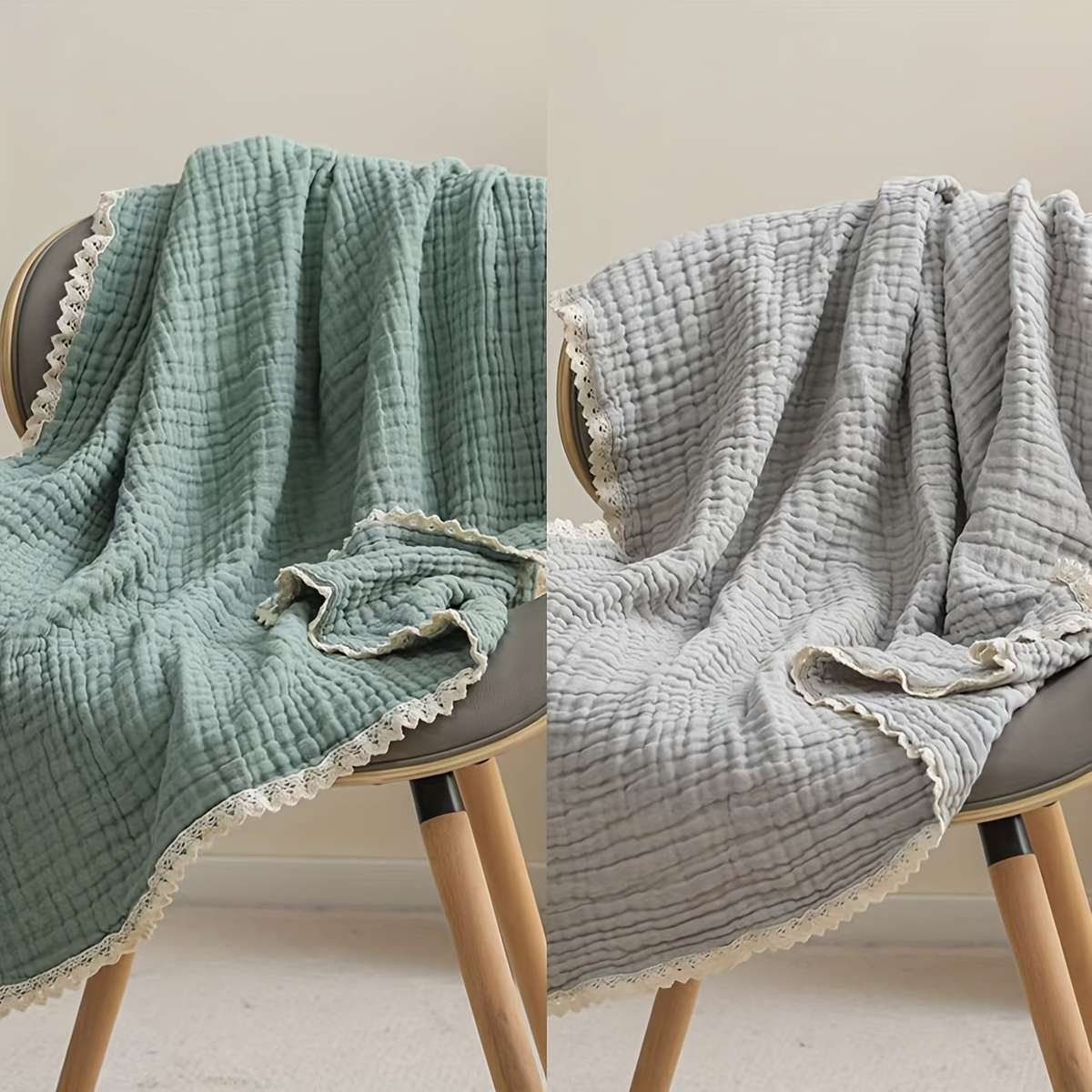 Bath Towel Color 2Pcs Blue    Light Green