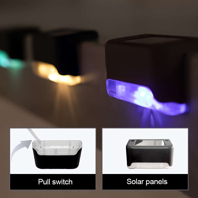 Solar Emergency Lights Color Black Shell Warm Light Quantity4Pcs