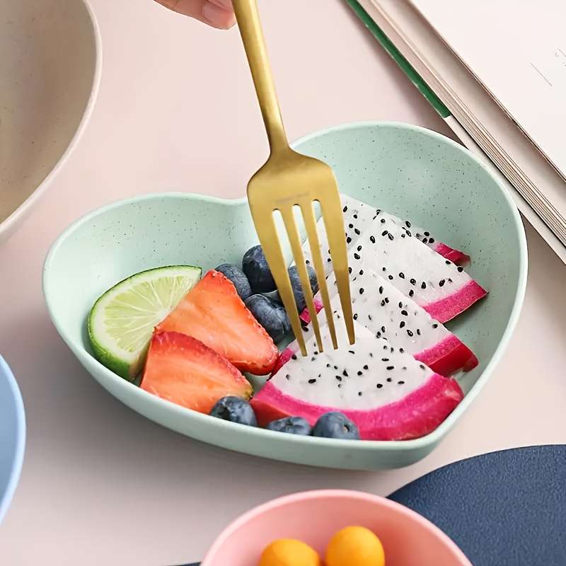 Bowl Color 6Pcsheart Bone Spitting Dish  Base  Pink