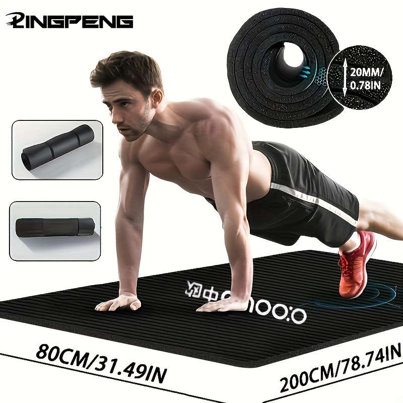 Yoga Mat Dark Night Green Size 185Cm 60Cm 1Cm