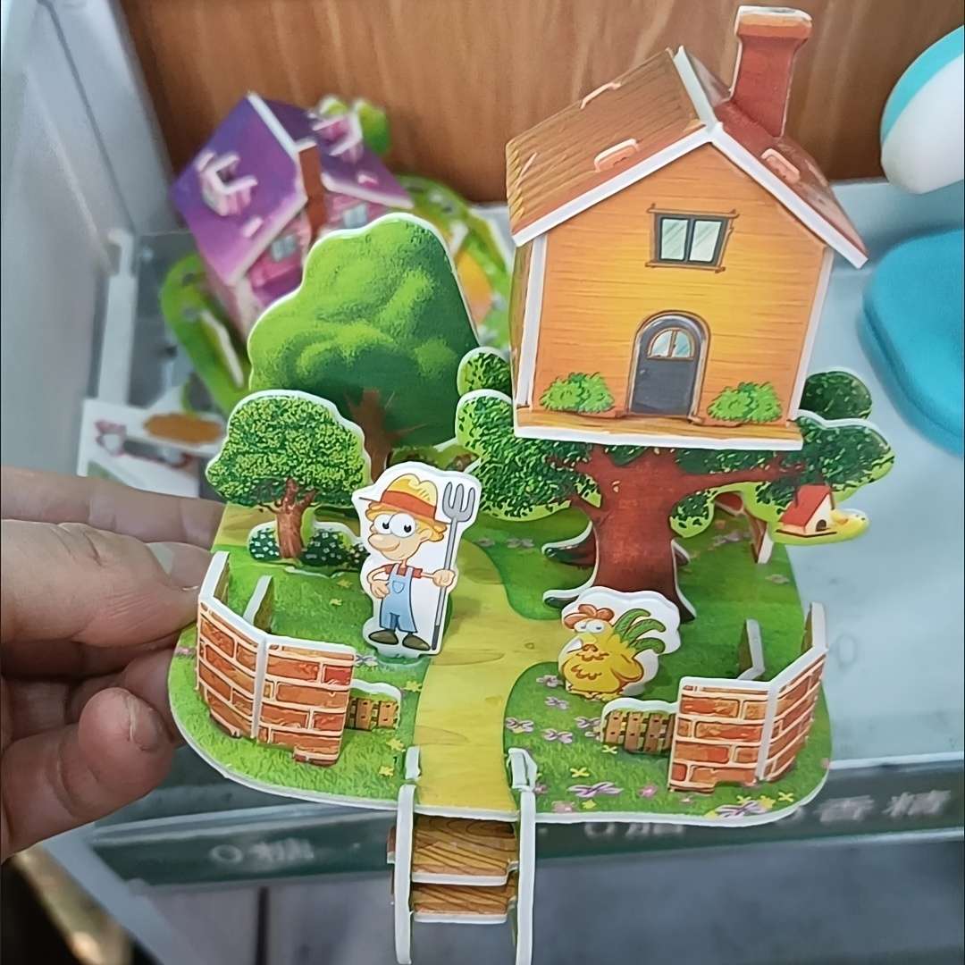 Building Toy Architectural Model Toy Set Model Four Random Styles.