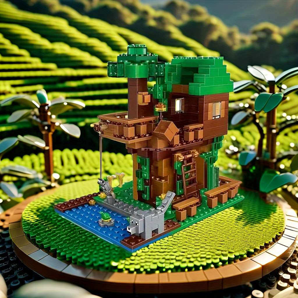 3D Building Model Puzzle Set Color 200Pcs