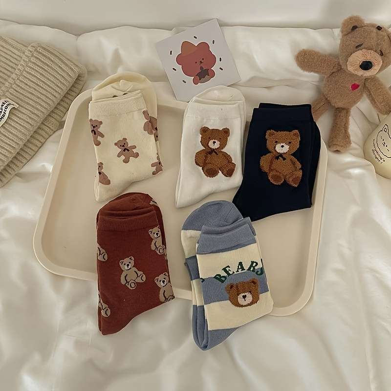 Women S Socks Color 5 Pairs Of Mixed Colors Size Onesize