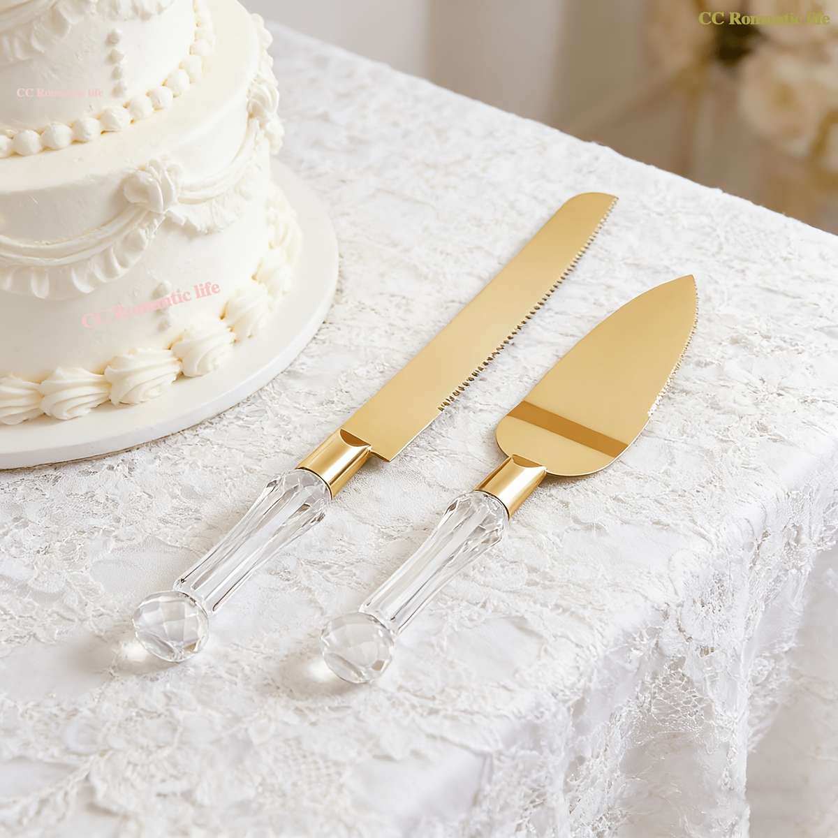 Wedding Supplies Color Golden Quantity 2Pcs