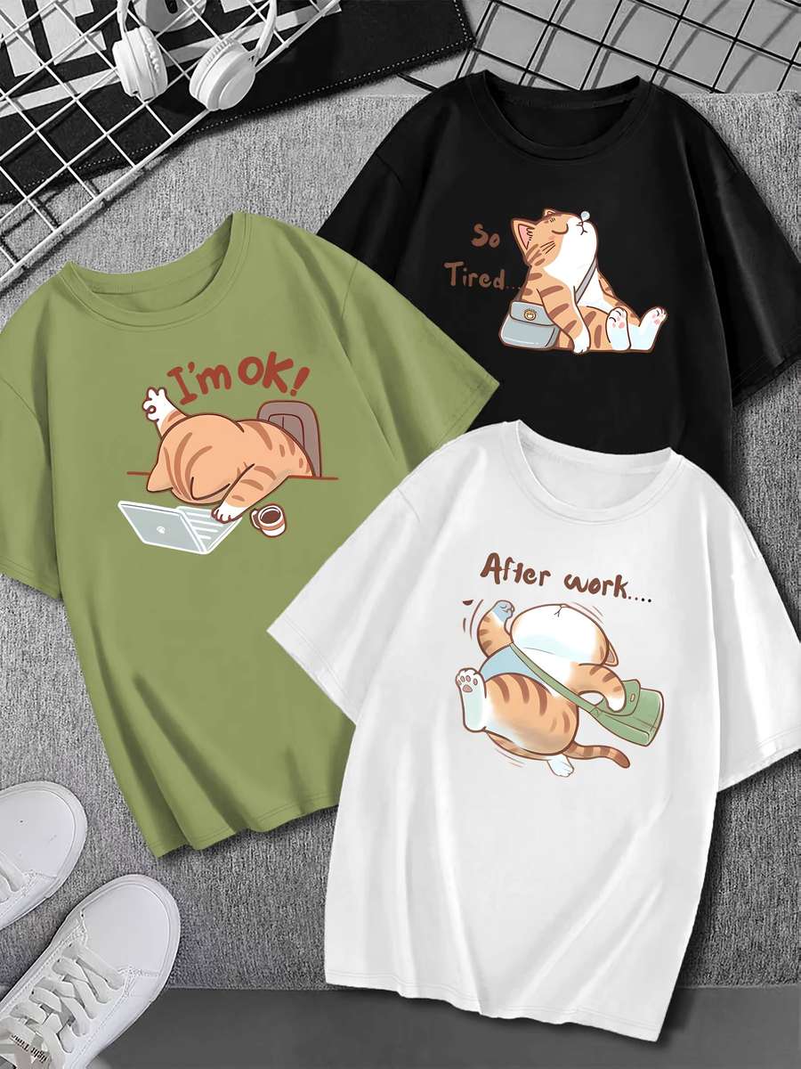 Womens T Shirt Color Pink Black White Sizes